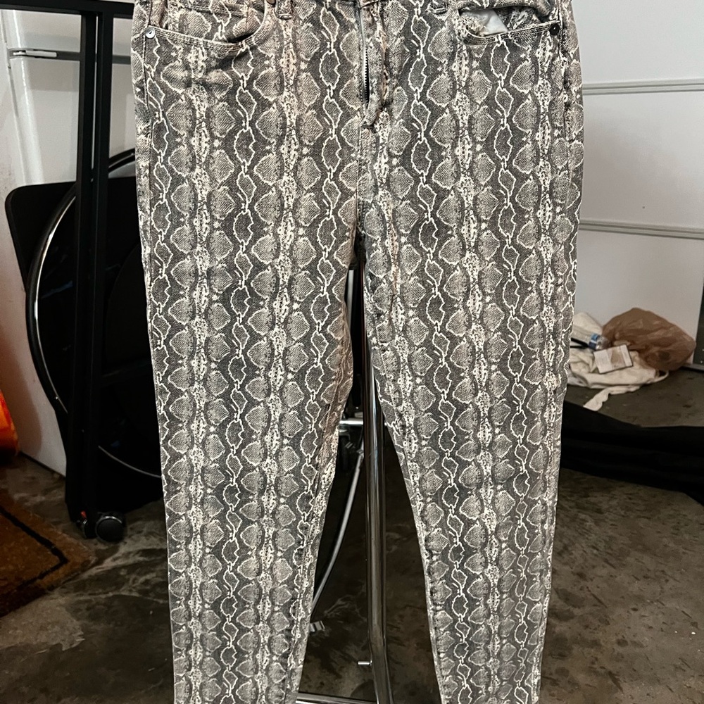 Blank NYC Gray Snake Print Jeans - Worn Once - From Anthropologie